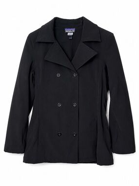 Patagonia Women’s Black Double Breasted Travel Blazer Jacket Size 8